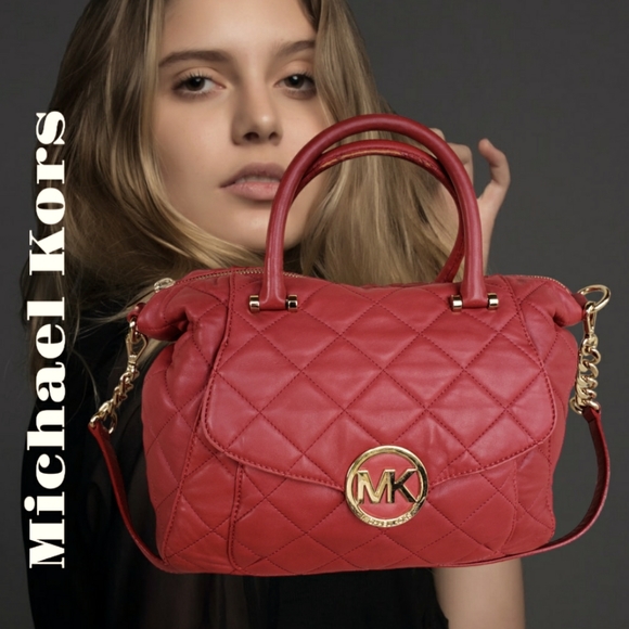 MICHAEL Michael Kors Bags Michael Kors Quilted Diamond Large Red